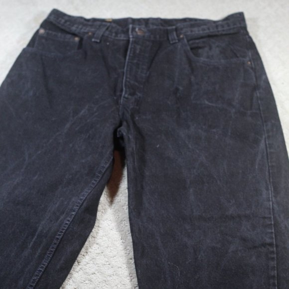Vintage 90s Levi 560 Black Jeans / Red Tab / Loose Fit / Tapered Leg - Picture 1 of 7